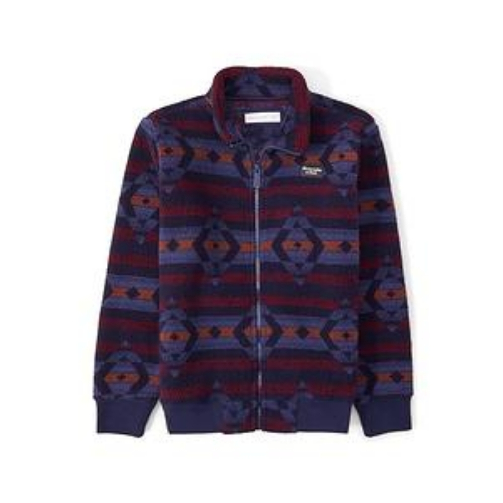 Abercrombie kids Boho Sherpa Mock Neck Full Zip size 15/16